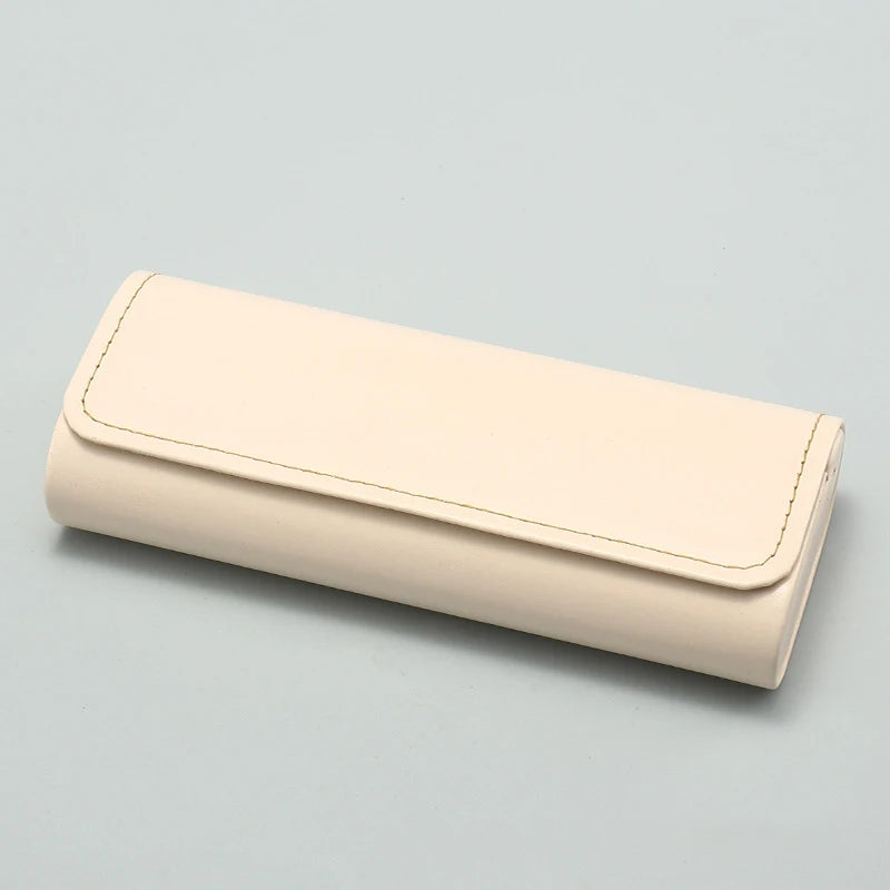 PU Leather Glasses Case – Portable Sunglasses Storage Box Eyeglasses Case Richie's White