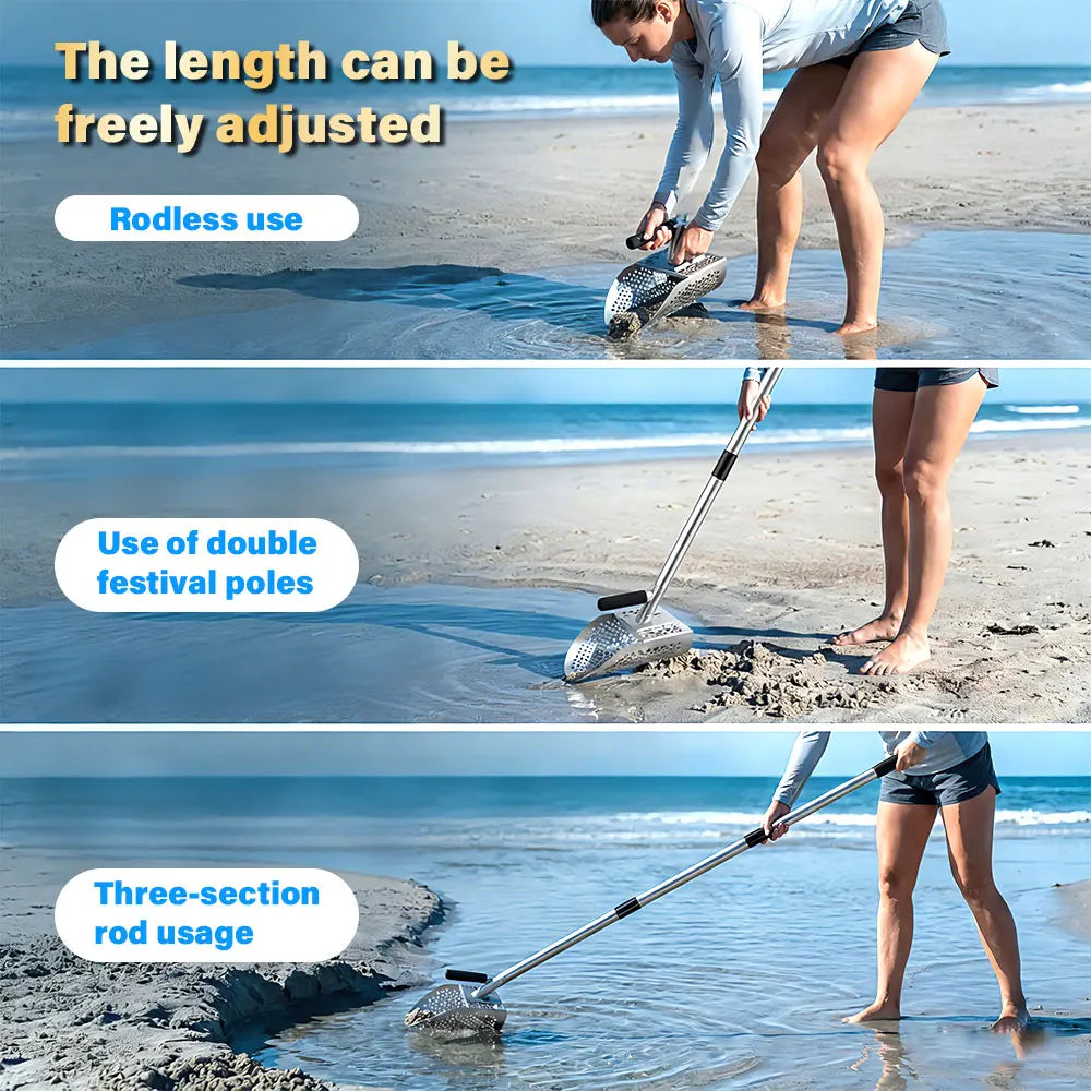 Stainless Steel Sand Scoop Sifter Shovel for Metal Detecting Metal Detecting Scoop Richie's