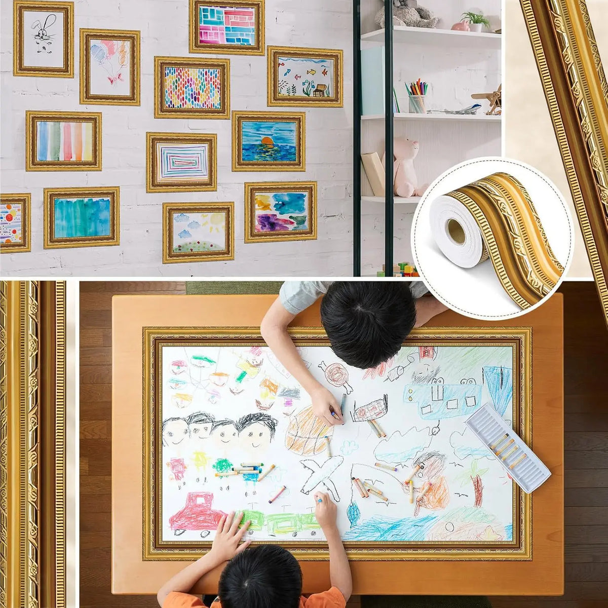 Gold Bulletin Board Border Sticker 10m Self-Adhesive Trim Decorative Border Trim Richie's