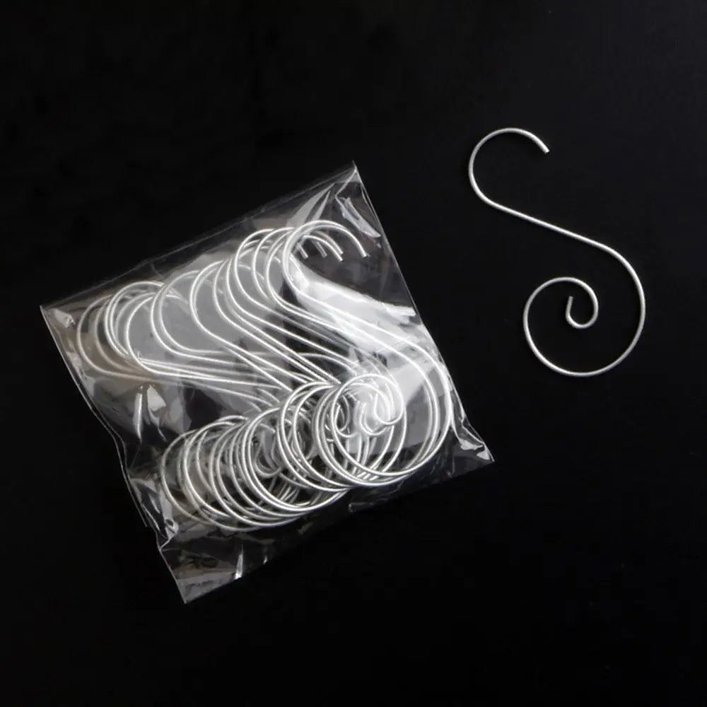 20Pcs S-Shape Metal Christmas Ornament Hooks – Xmas Tree Hangers Christmas Ornament Hooks Richie's
