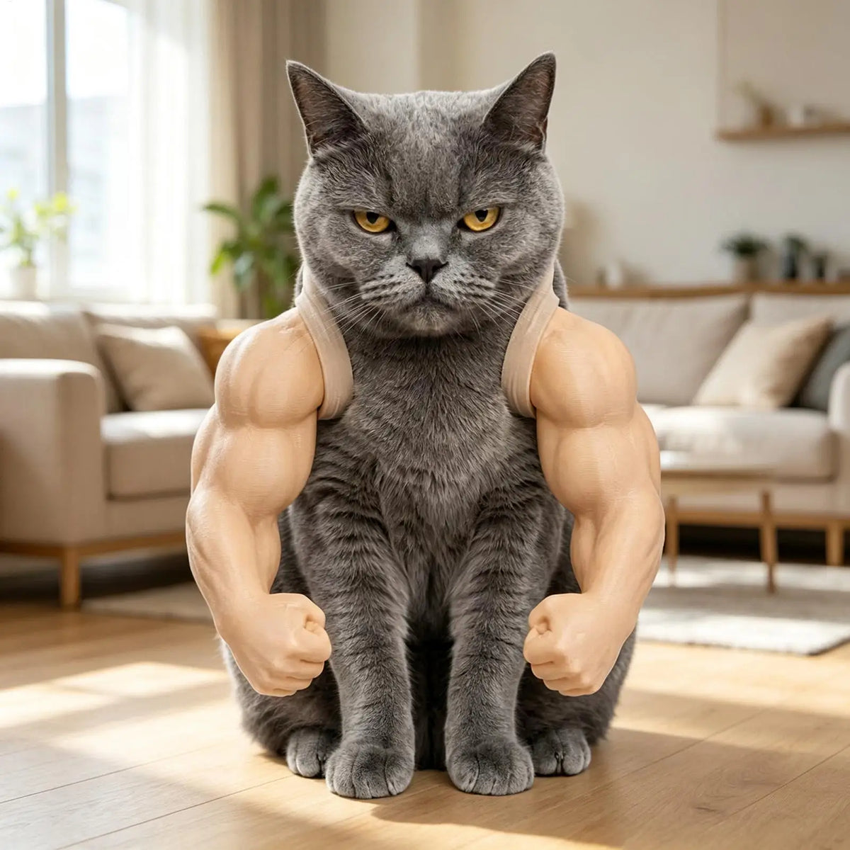 3D Printed Cat Muscle Arm Costume Prop – Funny Pet Neck Toy Pet Costume Prop Richie's
