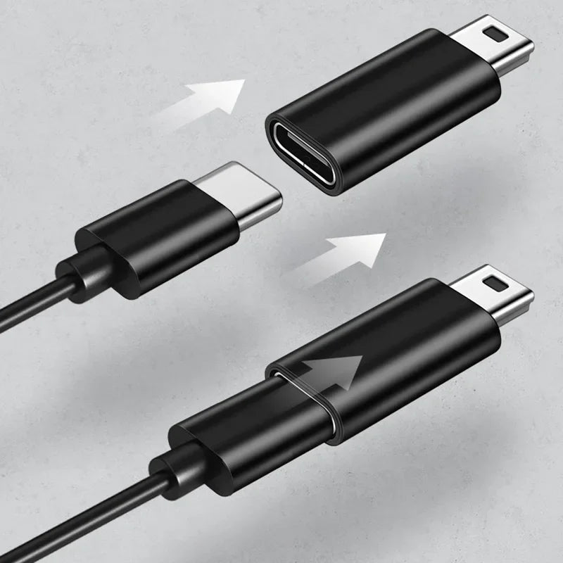 Mini USB to USB-C Adapter 5-Pin Data Transfer Connector USB Adapter Richie's