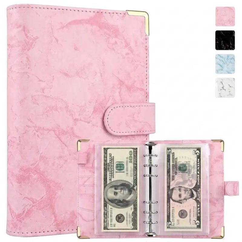 A6 PU Leather Budget Binder Marble Notebook Money Organizer Budget Binder Planner Richie's