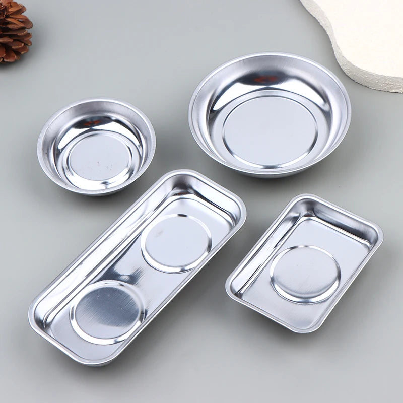 Stainless Steel Magnetic Parts Bowl 4" & 6" | Bolts Nuts Screws Magnetic Parts Tray Richie's