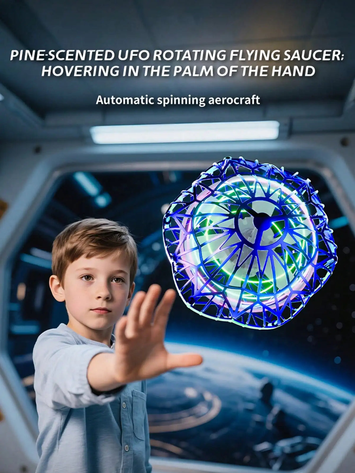 UFO Smart Floating Ball – LED Glow Spinning Flying Toy Gift Flying Toy Richie's
