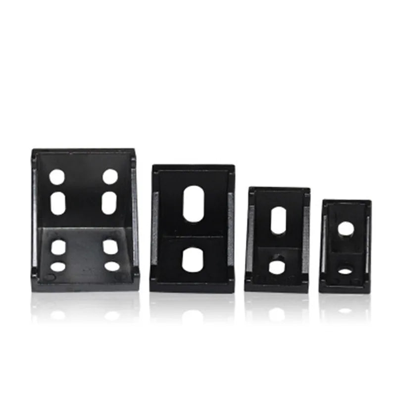 Black Aluminum Profile Corner Brackets 90° – 2020 to 6060 Corner Bracket Richie's