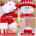 Knitted Christmas Telescopic Doll – Santa, Snowman & Elk Christmas Figurine Richie's