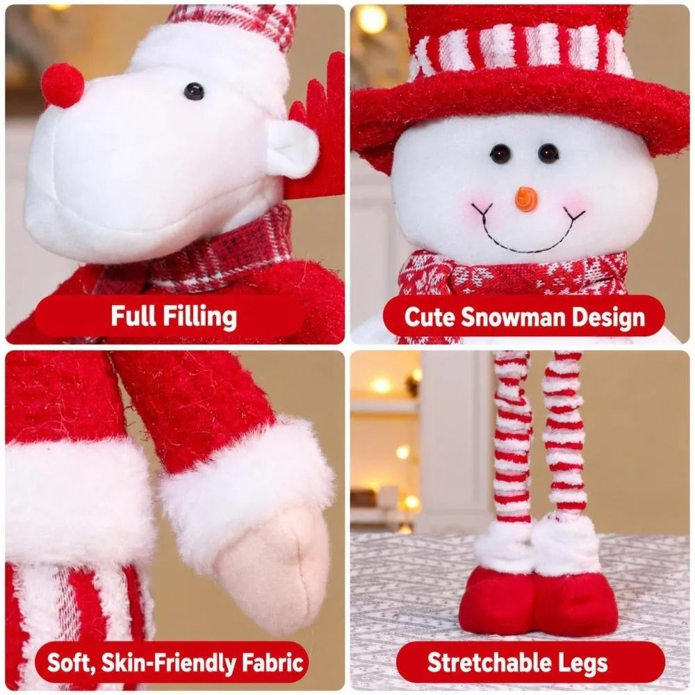 Knitted Christmas Telescopic Doll – Santa, Snowman & Elk Christmas Figurine Richie's