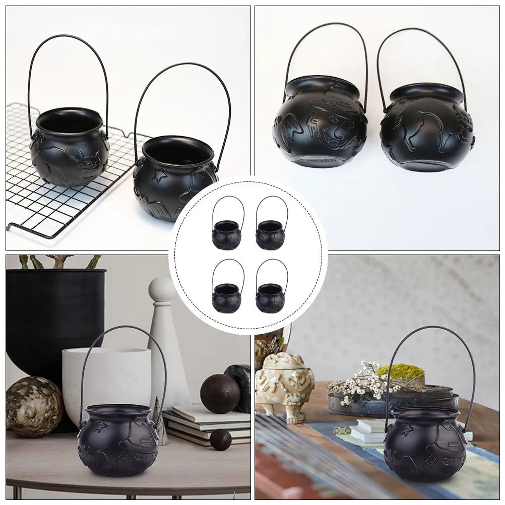 4-Pack Halloween Candy Buckets – Black Trick or Treat Pails Halloween Candy Buckets Richie's Default Title