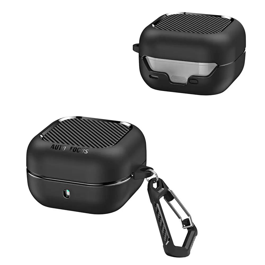 Shockproof Silicone Case Samsung Galaxy Buds 4 Pro + Keychain Earbuds Protective Case Richie's Black