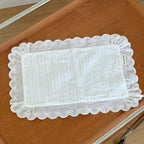 Korean Lace Ruffle Placemat – Cotton Coaster & Napkin Lace Ruffle Placemat Richie's 29-19cm