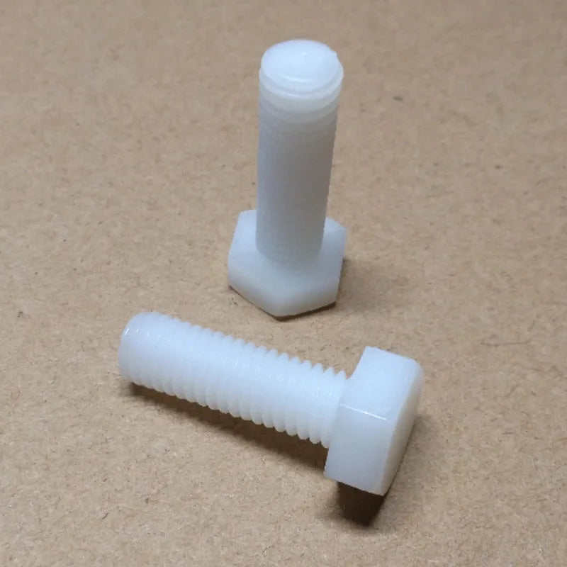 Nylon Hex Screws M3–M10 | Black & White Plastic Bolts Nylon Hex Screws Richie's