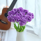 Handmade Crochet Carnation Bouquet – Colorful Knit Wool Flowers Crochet Flower Bouquet Richie's
