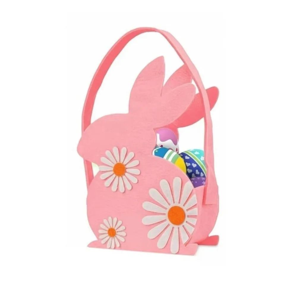 Felt Easter Bunny Candy Gift Bag with Handle | Party Basket Easter Gift Bag Richie's 3 5x5x5cm
