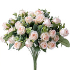 Artificial Eucalyptus Rose Bouquet – Lifelike Floral Décor Artificial Flower Bouquet Richie's champagne