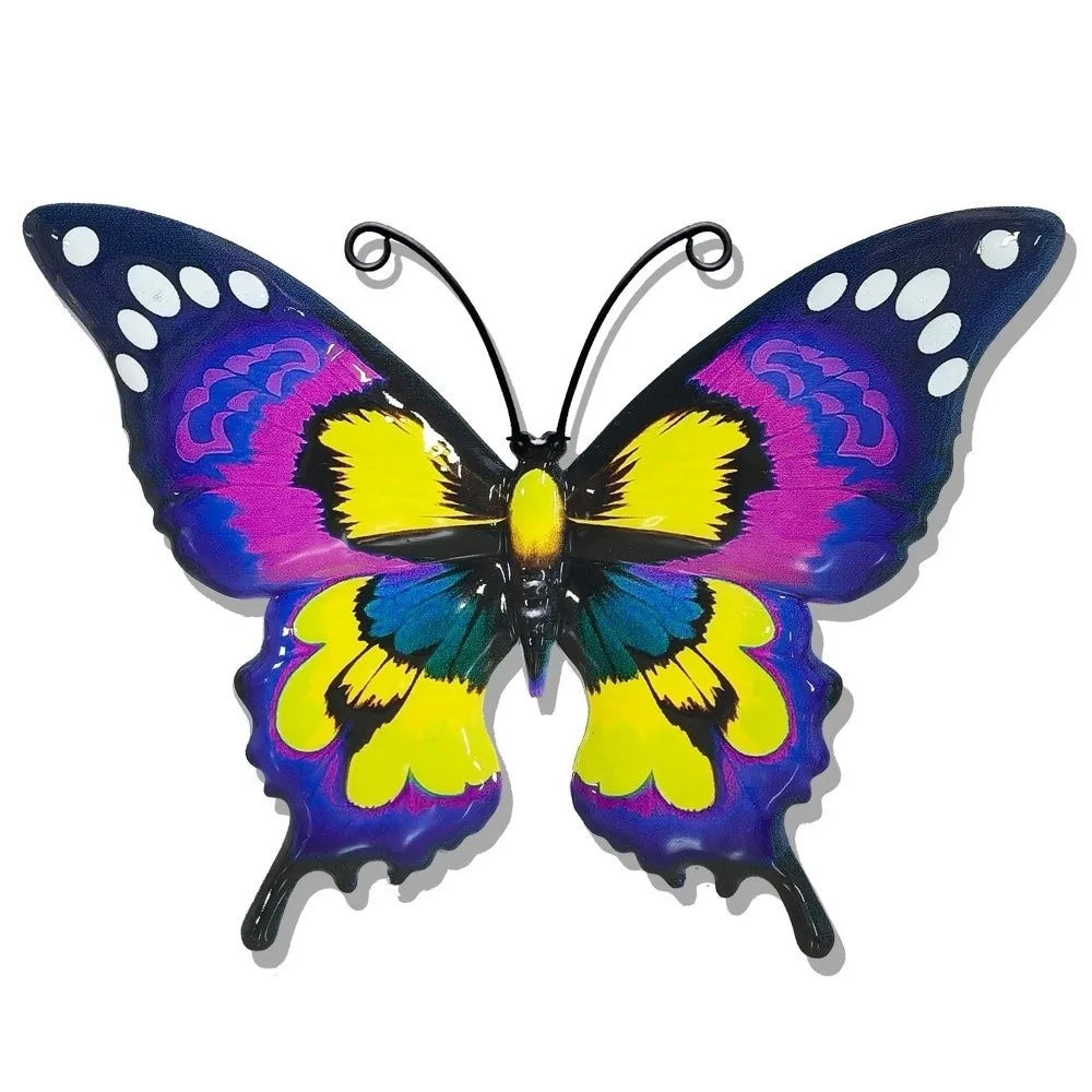 Metal Butterfly Wall Art Decor – Indoor & Outdoor Hanging Metal Wall Art Richie's Purple