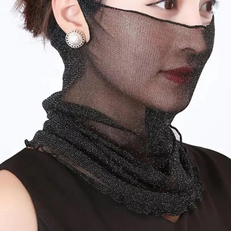 Women's Anti-UV Chiffon Neck Scarf – Multi-Style Sun Cover Women's Sun Scarf Richie's 07