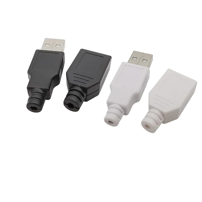 10Pcs USB 2.0 Type A Male Female 4-Pin Soldering Connector USB Soldering Connector Richie's