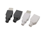 10Pcs USB 2.0 Type A Male Female 4-Pin Soldering Connector USB Soldering Connector Richie's