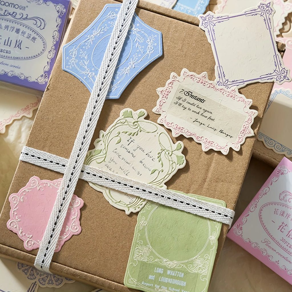 Vintage Embossed Note Cards – Floral & Geometric Textured Paper Embossed Note Cards Richie's