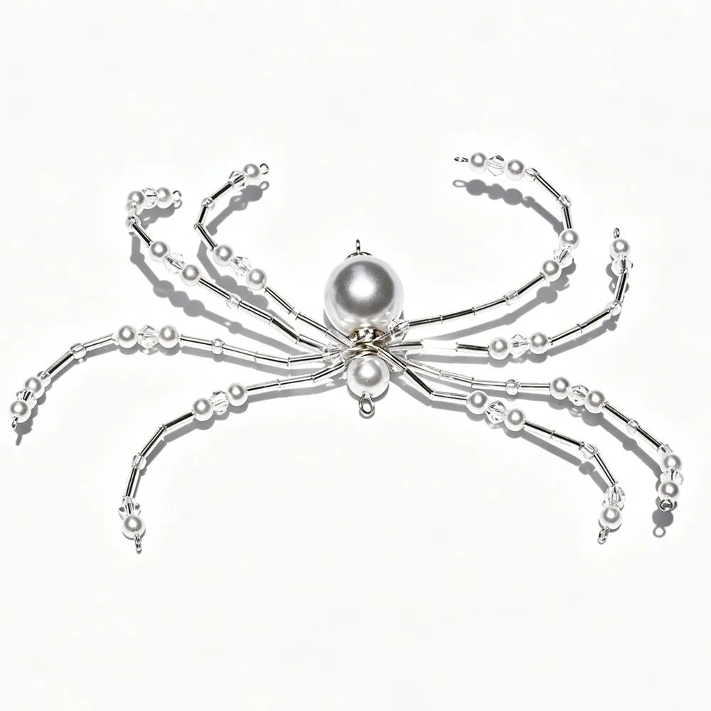 Beaded Spider Hanging Ornament – Crystal Faceted Halloween Décor Halloween Hanging Ornament Richie's Style7