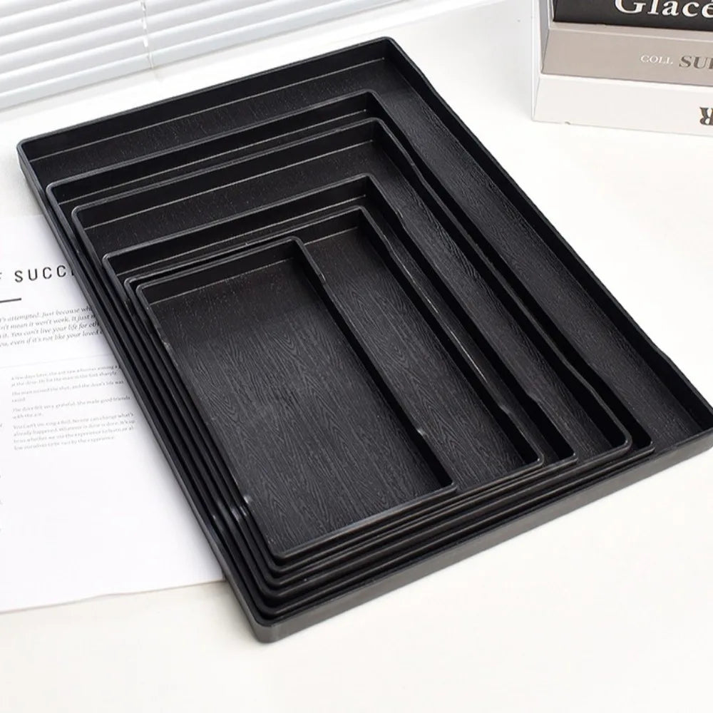 Rectangle Plastic Decorative Tray – Multi-Purpose Bathroom Organizer Decorative Plastic Tray Richie's