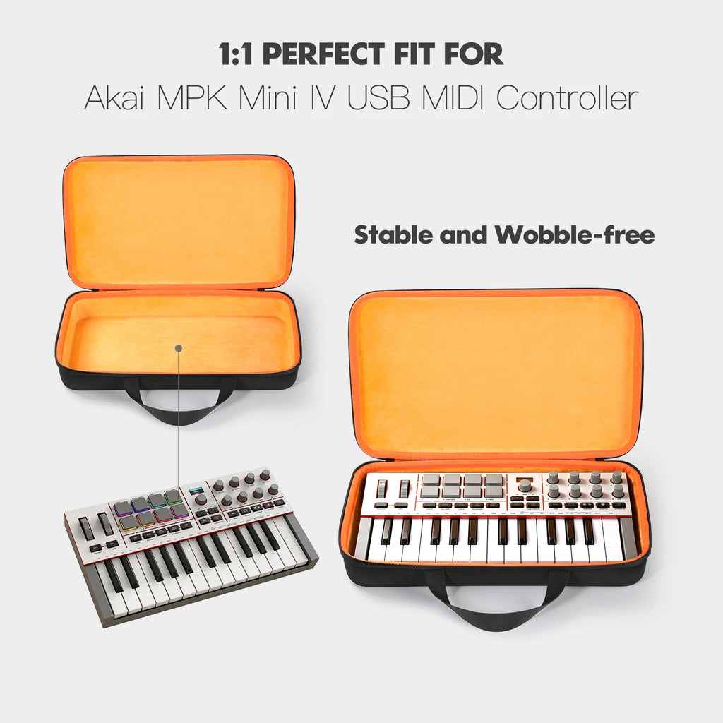 EVA Hard Case for Akai MPK Mini 4 MIDI Keyboard | Travel Bag MIDI Keyboard Case Richie's