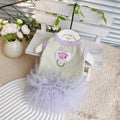 Striped Knit Dog Tulle Dress – Breathable Puppy Ballet Skirt Dog Dress Richie's Dress XL