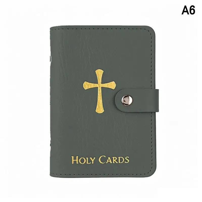 Leather Holy Card Holder – Prayer Card Organizer, Snap Close Card & ID Holder Richie's A6