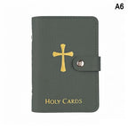 Leather Holy Card Holder – Prayer Card Organizer, Snap Close Card & ID Holder Richie's A6