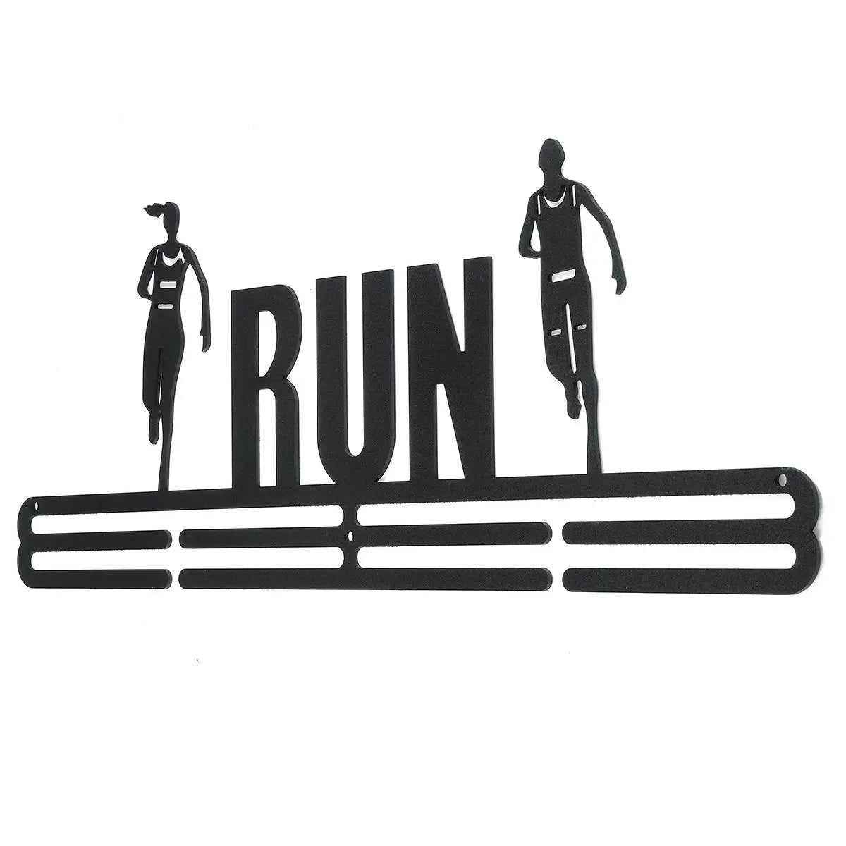 Wall Mount Medal Holder Display Hanger – Black Steel Sports Rack Medal Display Rack Richie's Run