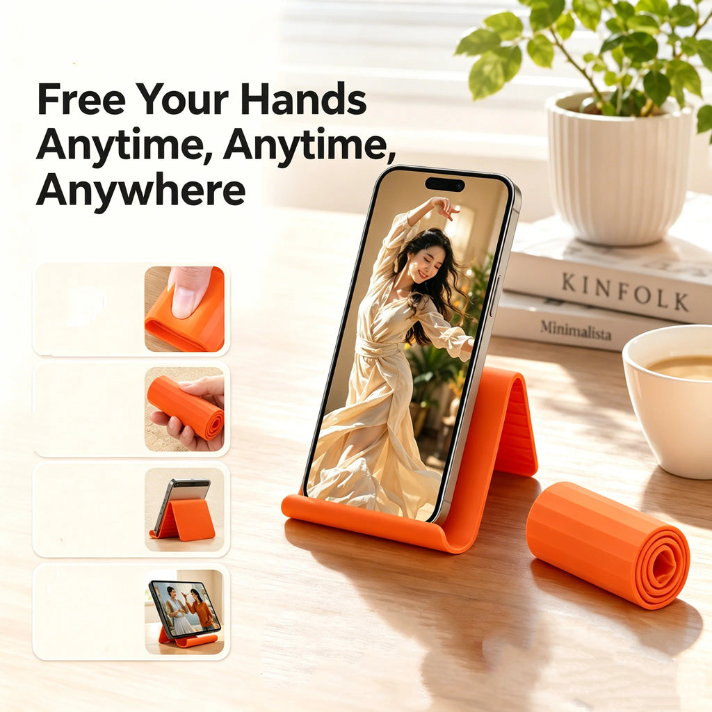 Flexible Silicone Phone Stand Multi-Angle Foldable Wall Mount Phone Stand Holder Richie's