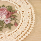 Embroidery Lace Coasters Set of 5 – Fabric Table Mats Fabric Coasters Set Richie's