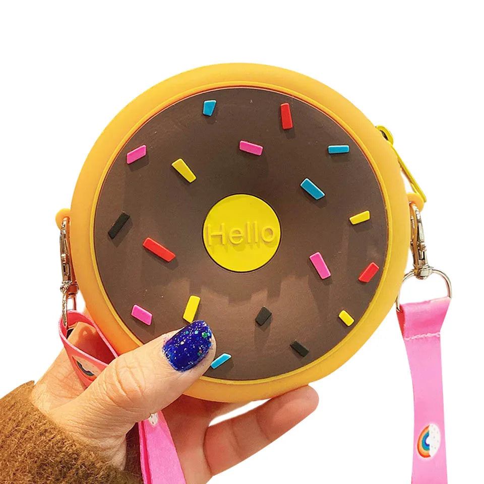 Kids Donut Round Crossbody Bag Rainbow Girls Shoulder Handbag Kids Crossbody Bag Richie's 5