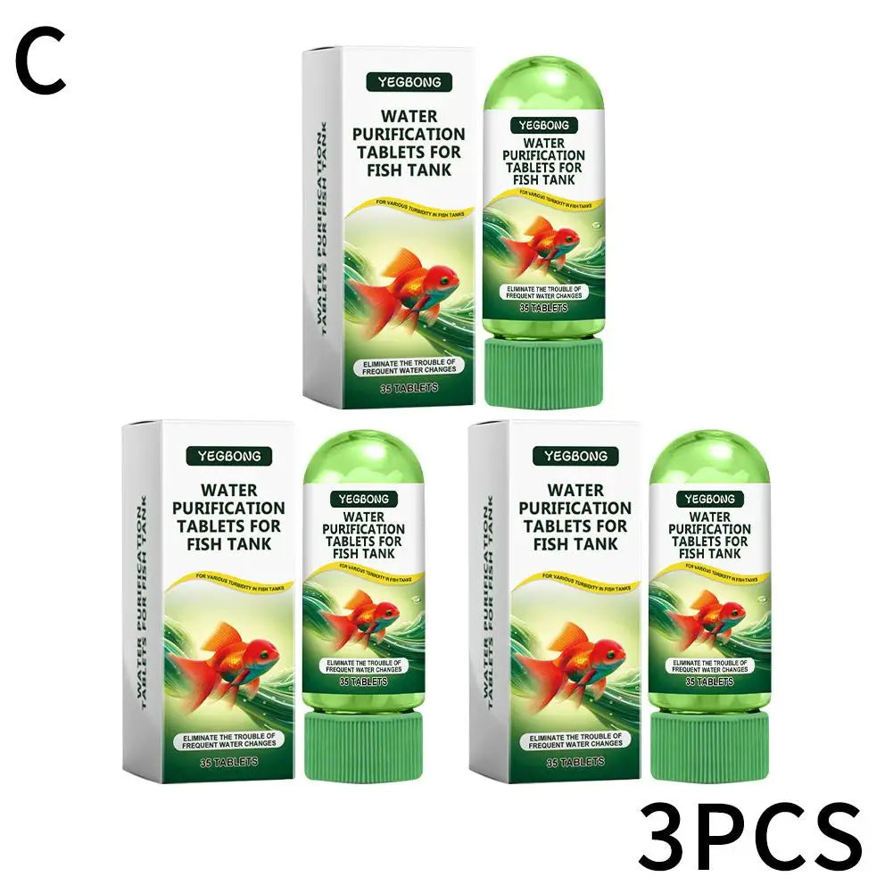 Aquarium Water Purification Tablets – Algae Remover & Clarifier Aquarium Water Tablets Richie's 3 PCS