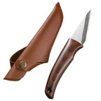 Grafting Knife High Carbon Steel Wood Handle & Leather Sheath Grafting Pruning Knife Richie's brown