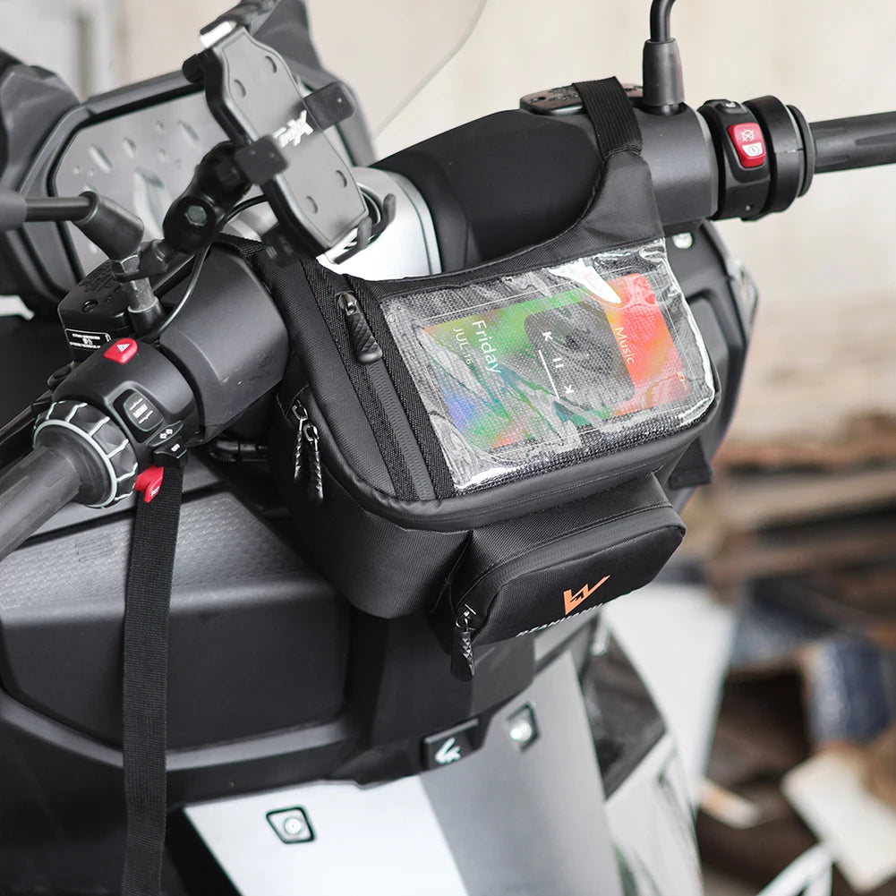 Waterproof Touchscreen Motorcycle Handlebar Bag | Front Fork Bag Motorcycle Handlebar Bag Richie's