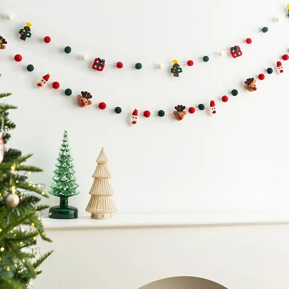 Felt Christmas Banner Hanging Bunting – Reusable Xmas Decor Christmas Banner Richie's