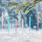 12pcs Clear Acrylic Icicle Christmas Tree Ornaments Set Christmas Ornaments Richie's