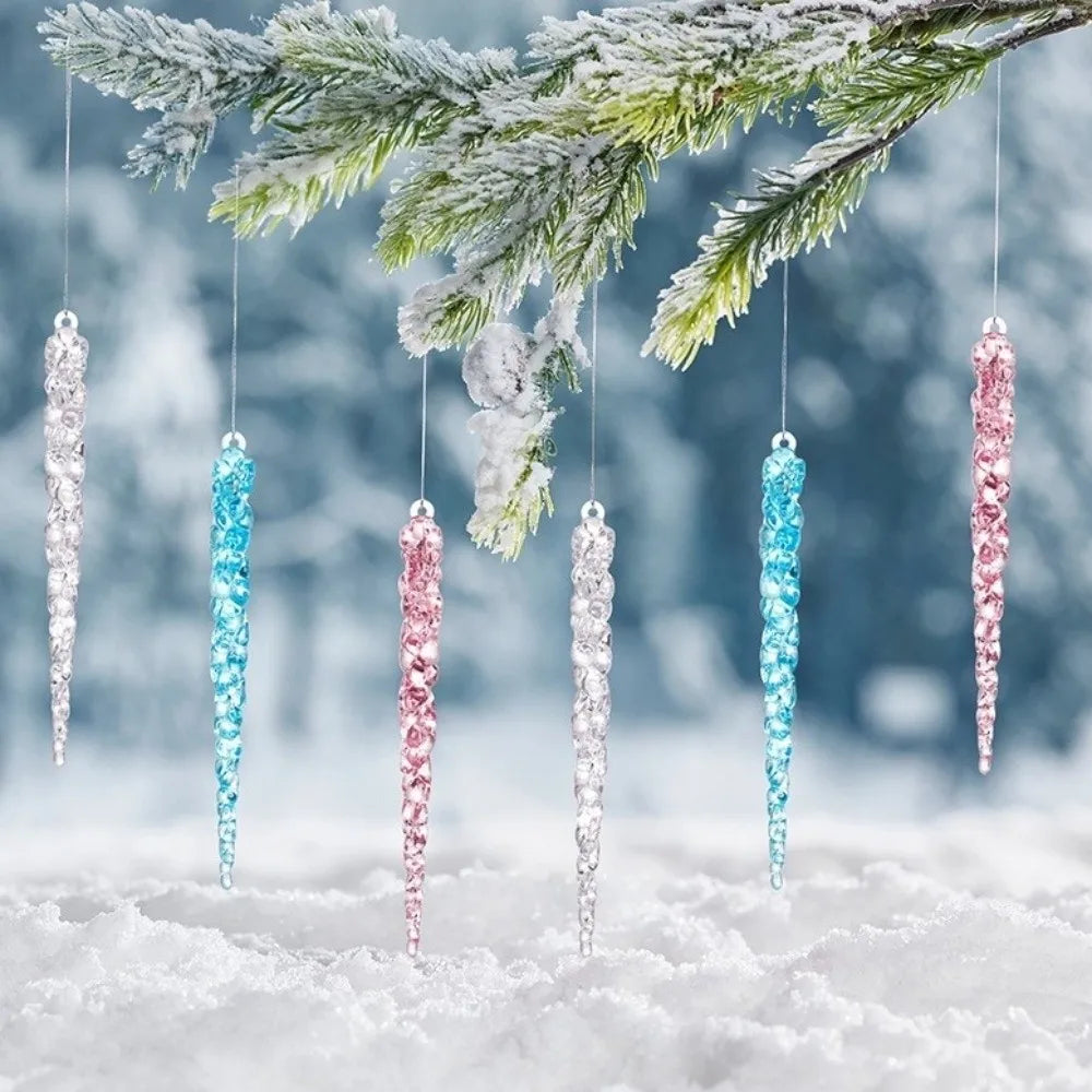 12pcs Crystal Clear Acrylic Christmas Icicle Ornaments Christmas Ornaments Richie's