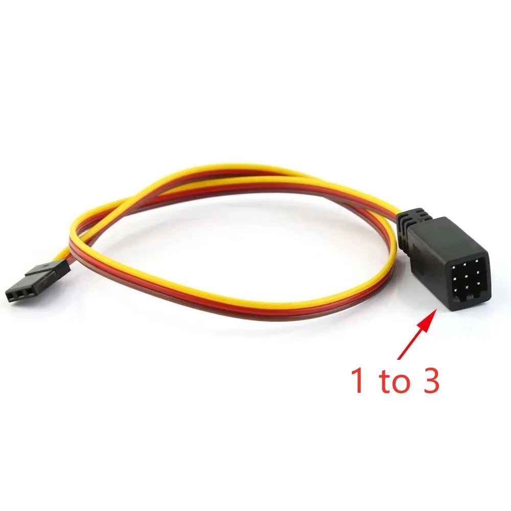 RC Servo Y-Wire Extension Cable 1 to 2/3/4/5/6 | Car Boat Aircraft RC Servo Cable Richie's 1 to 3 No plug