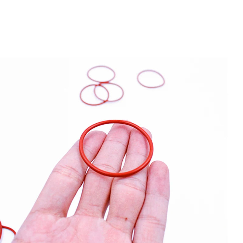 10pcs VMQ Silicone O-Rings CS2.4mm OD32–50mm Red Gasket Silicone O-Ring Gasket Richie's