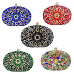 Flower Rhinestone Evening Clutch Bag with Chain – Prom & Wedding Evening Clutch Bag Richie's