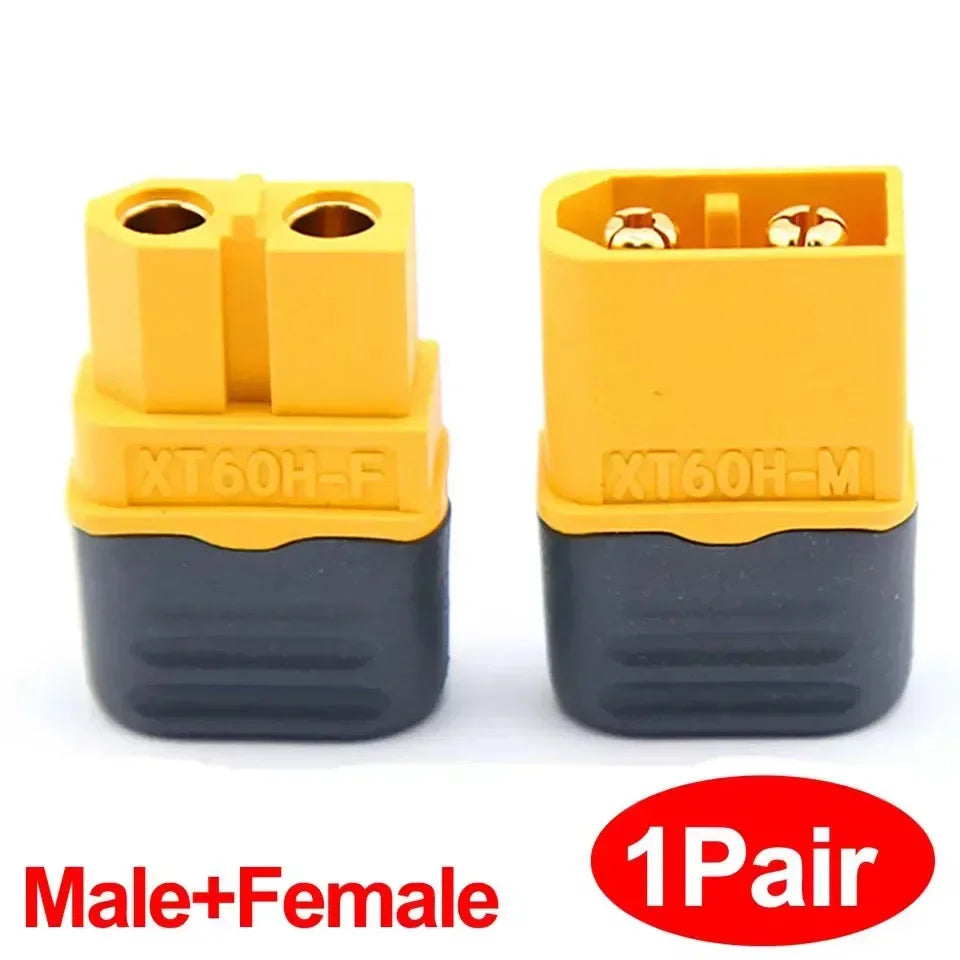 XT60H Gold-Plated Bullet Connectors Pair – RC LiPo Battery RC Battery Connector Richie's 1Pair-XT60H
