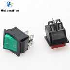 KCD4 Latching Rocker Switch 4/6 Pin with Light 16A 250V Rocker Switch Richie's