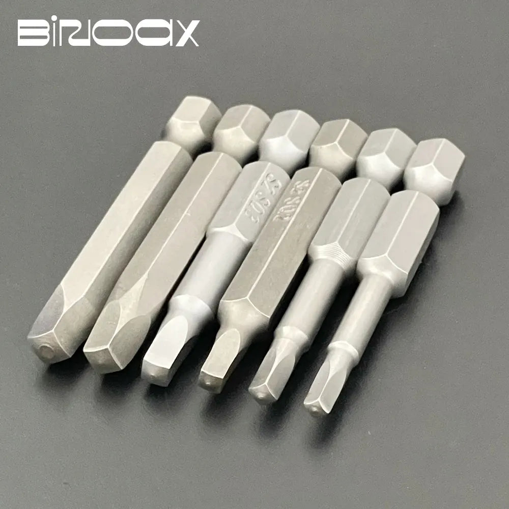 Magnetic Square Screwdriver Bit Set S2 Steel 50mm & 65mm SQ Screwdriver Bit Set Richie's