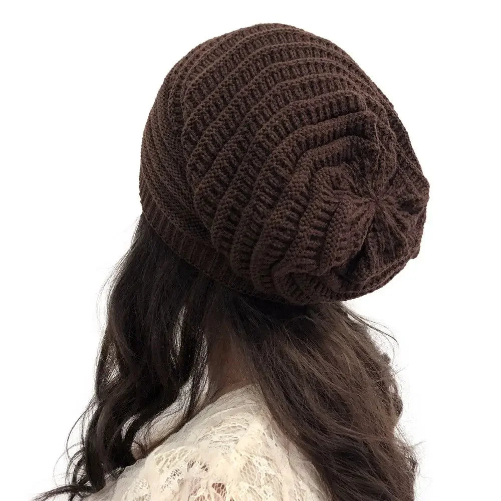 Unisex Knit Wool Baggy Beanie Hat – Oversized Winter Ski Cap Knit Beanie Hat Richie's