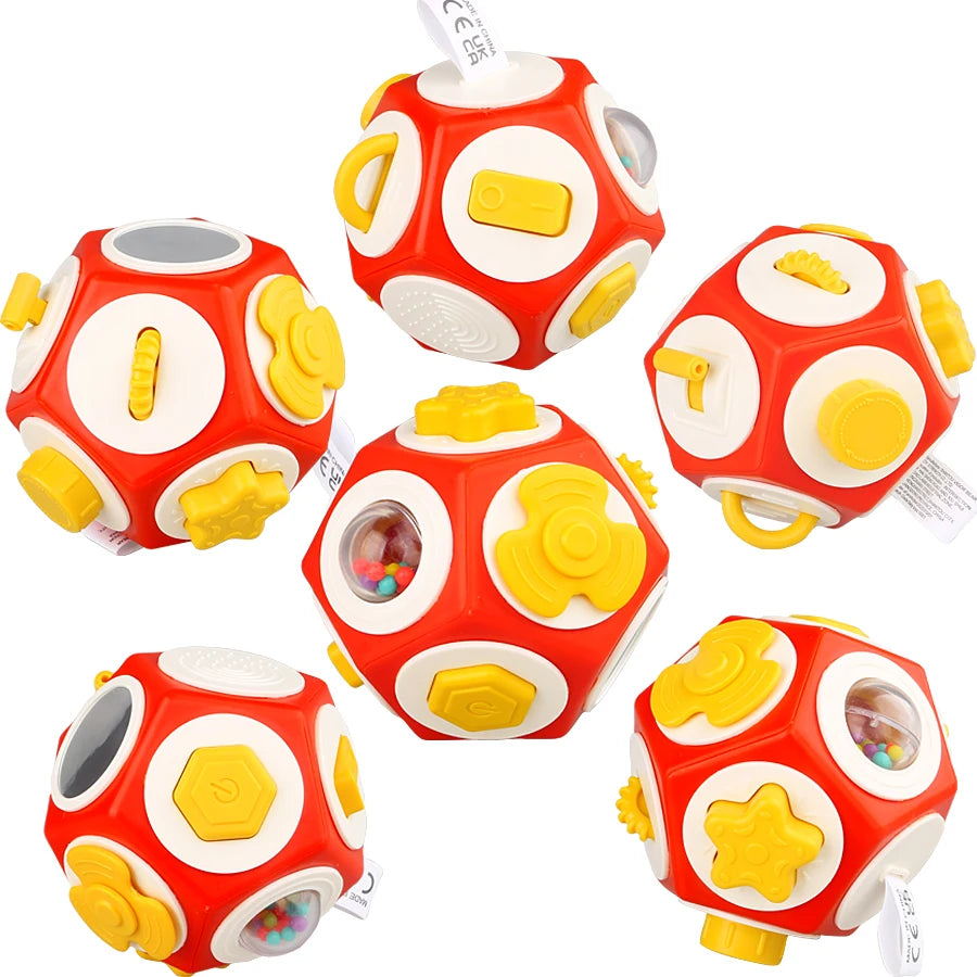 Sensory Dodecahedron Grasping Ball – Baby Learning Toy 0–3Y Baby Sensory Toy Richie's