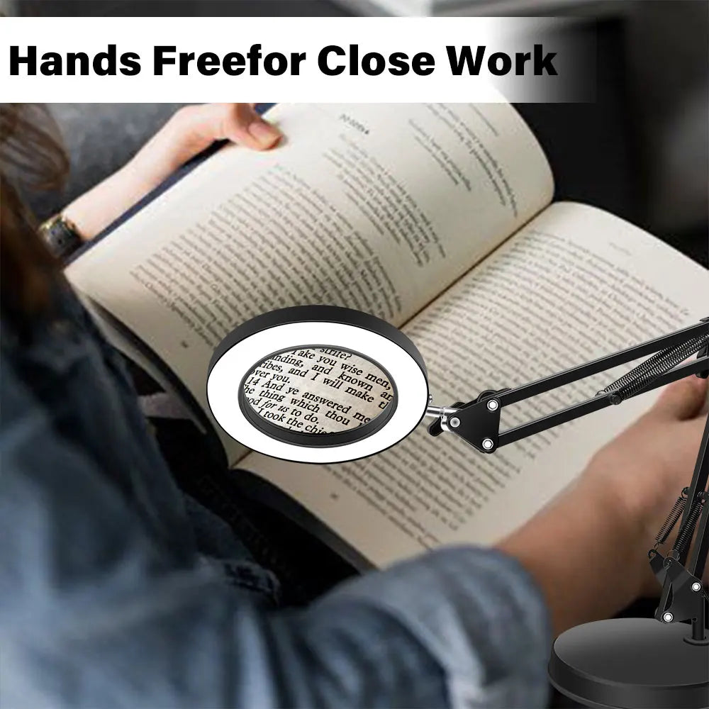 10X LED Magnifying Desk Lamp – Foldable, 3 Color Modes Magnifying Desk Lamp Richie's