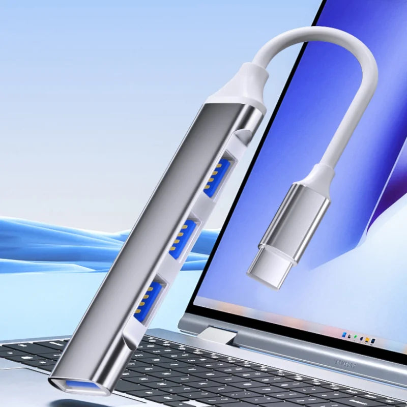 FUCHU 4-in-1 USB 2.0 Hub – USB-C & USB-A, 4 Ports USB Hub Richie's